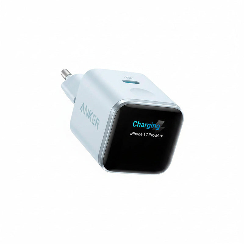 Incarcator Retea Anker Nano Smart Display 45W USB-C albastru - imagine produs