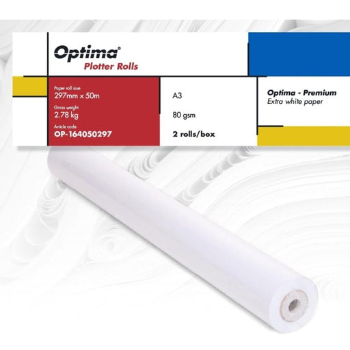 Rolă Copiator A3 80g 297 mm x 175 m 2 role/cutie Premium Optima