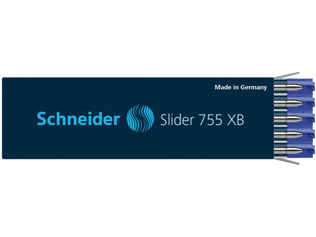 Rezervă Metalică Slider 755 XB 1,4 mm pentru Pix Rave, Reload, Contrast, Memo, Pulse Albastră Schneider