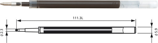 Set 2 Rezerve cu Gel GBR3 0,7 mm Penac Negru