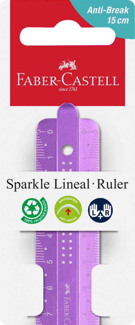 Riglă Sparkle 15 cm Faber-Castell