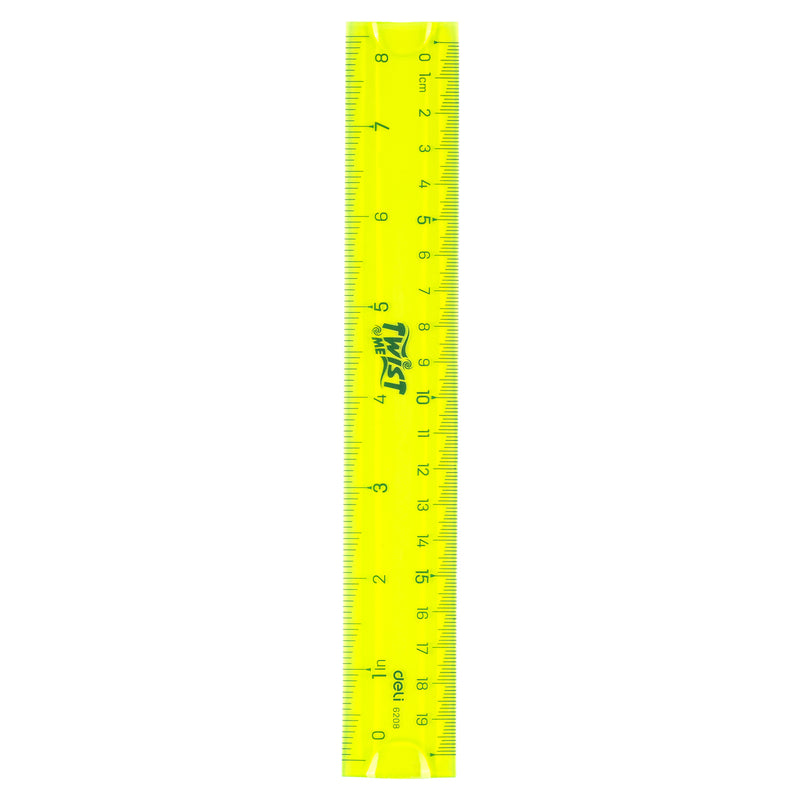 Riglă Flexibilă Color 20 cm cu Carcasă Deli
