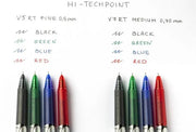 Roller Hi-Tecpoint V5 Retractabil 0,5 mm Roșu Pilot