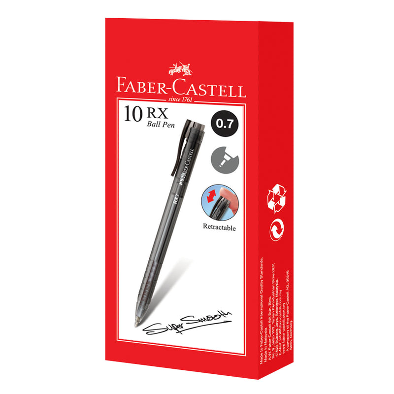 Roller Semi-Gel cu Mecanism RX7 0,7 mm Negru Faber-Castell