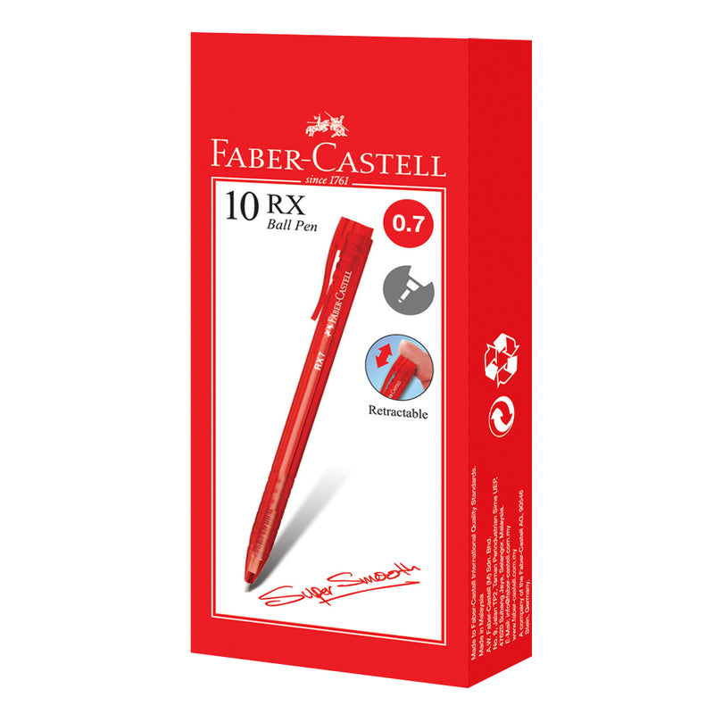 Roller Semi-Gel cu Mecanism RX7 0,7 mm Roșu Faber-Castell