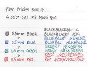 Roller FriXion cu Mecanism 4 Culori 0,5 mm Corp Alb Pilot