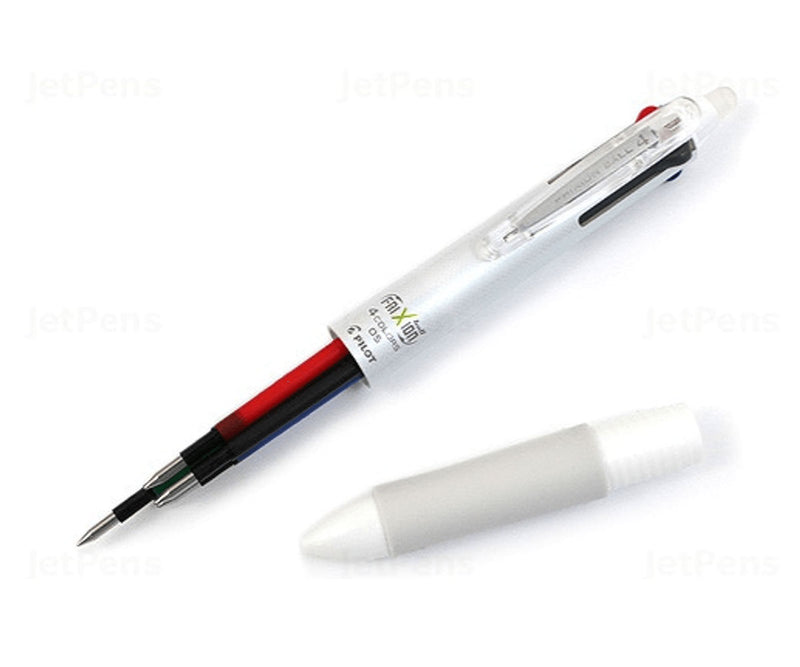 Roller FriXion cu Mecanism 4 Culori 0,5 mm Corp Alb Pilot