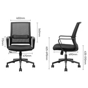 Scaun de Birou Spătar Mesh 4501 Negru Deli