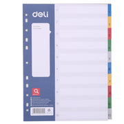 Separator index plastic 1-10 Deli 225 x 297 mm