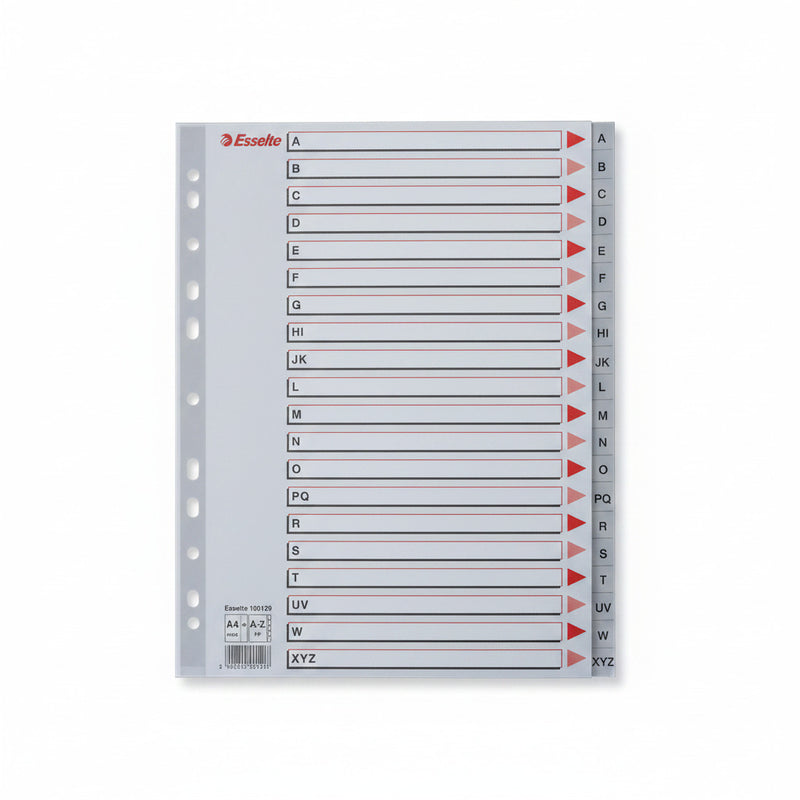 Separator index plastic A-Z Maxi Esselte 245 x 297 mm