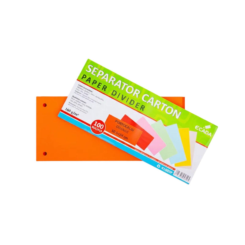Separatoare carton portocalii 160g Ecada 105 x 240 mm