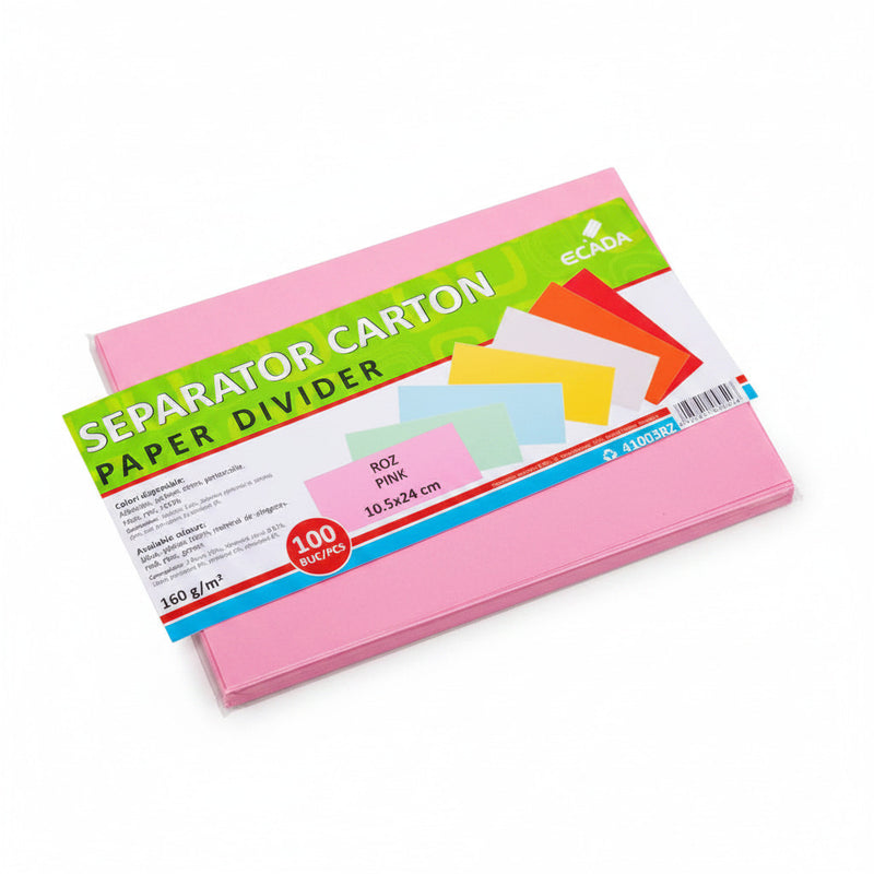 Separatoare carton roz 160g Ecada 105 x 240 mm