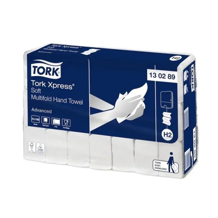 Servetele intercalate Tork Advanced H2 2 straturi albe - 1 pachet - imagine 1