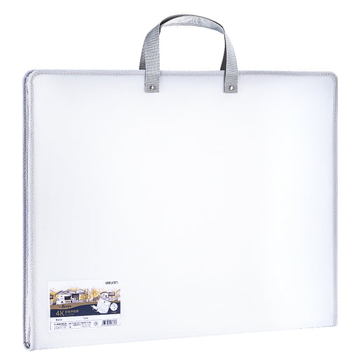 Servietă Plastic pentru Portofoliu Pictură 440 x 350 x 35 mm Albă Deli