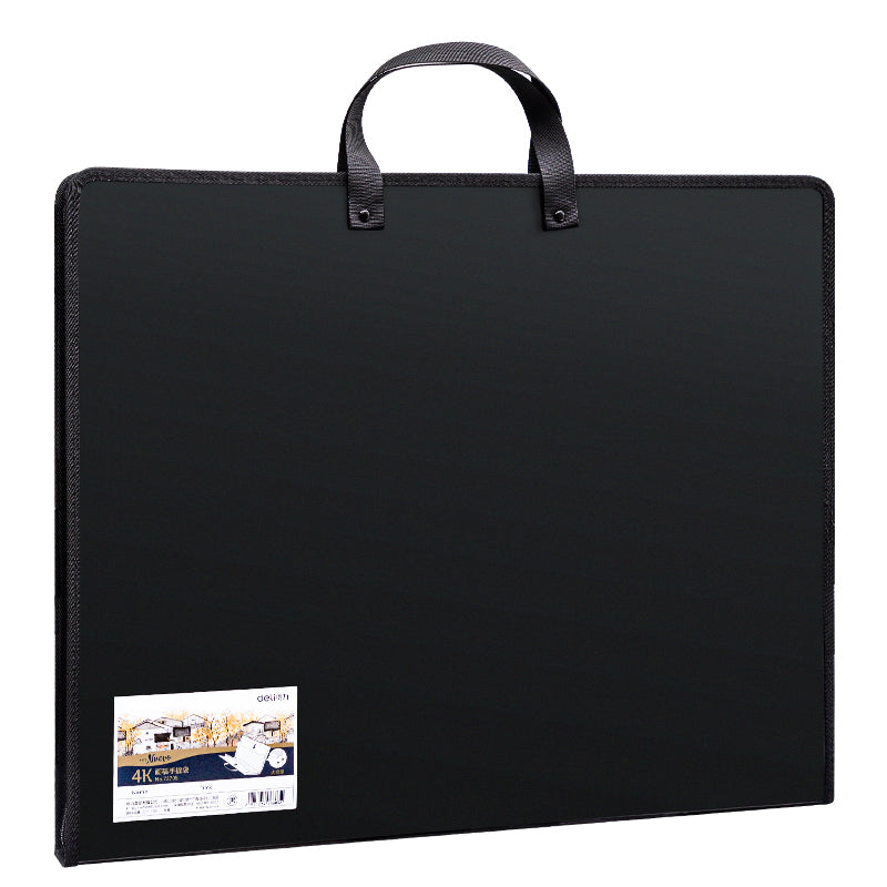 Servietă Plastic pentru Portofoliu Pictură 440 x 350 x 35 mm Neagră Deli