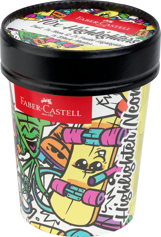 Set 10 Textmarkere Superfluorescente Ediție Specială Cutie Înghețată Faber-Castell