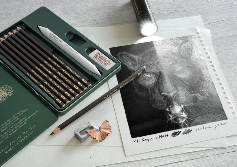 Set Creioane Grafit Mat Pitt 11 Buc Faber-Castell