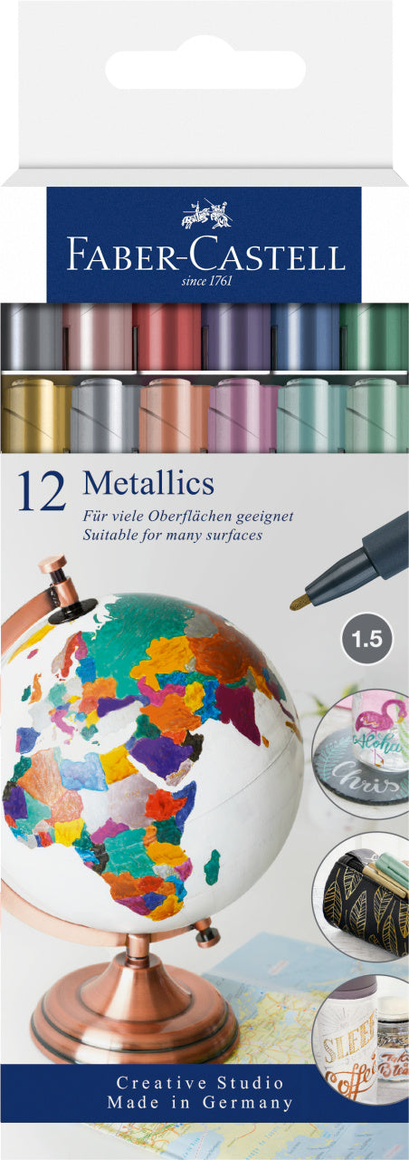 Set Markere Metallics 12 buc Faber-Castell