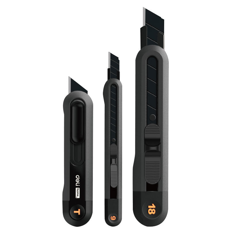 Set 3 Cuttere Negre Home Series Deli