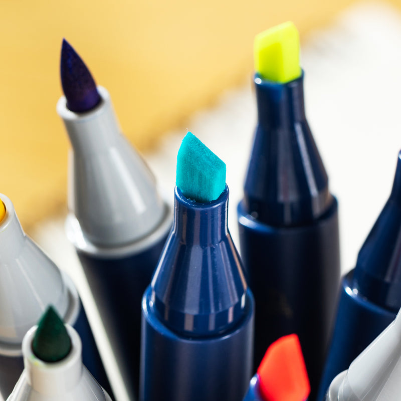 Set 30 Markere Sketching Vârf Dublu Husă Textilă Deli