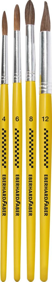 Set Pensule Vârf Rotund Nr. 4, 6, 8, 12 4 buc Eberhard Faber