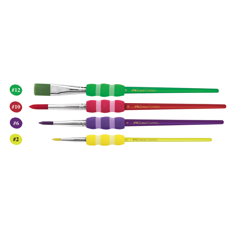 Set 4 Pensule Soft Touch (Nr. 2, 6, 10, 12) Faber-Castell