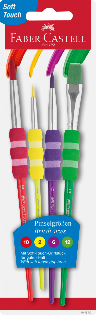 Set 4 Pensule Soft Touch (Nr. 2, 6, 10, 12) Faber-Castell