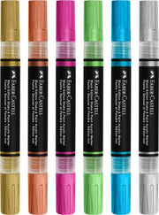Markere Acrilice Shake&Paint Culori Metalizate 6 Buc Faber-Castell