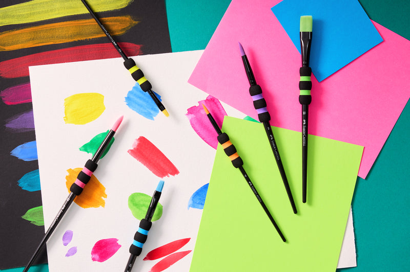 Set 6 Pensule Soft Touch Black (Nr. 2-12) Faber-Castell
