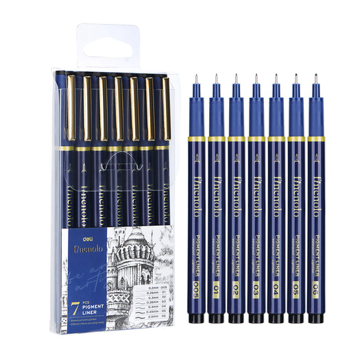Set Liner Grafic 7 Grosimi 0,2-0,5 mm 7 Buc Deli