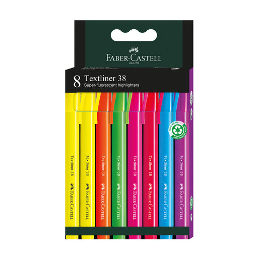 Set Textmarkere 38 Superfluorescente 8 buc Faber-Castell