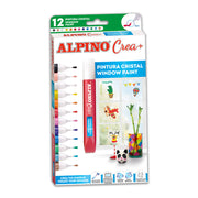 Set Crea+ Cristal Window Paint Marker 12 Culori Alpino