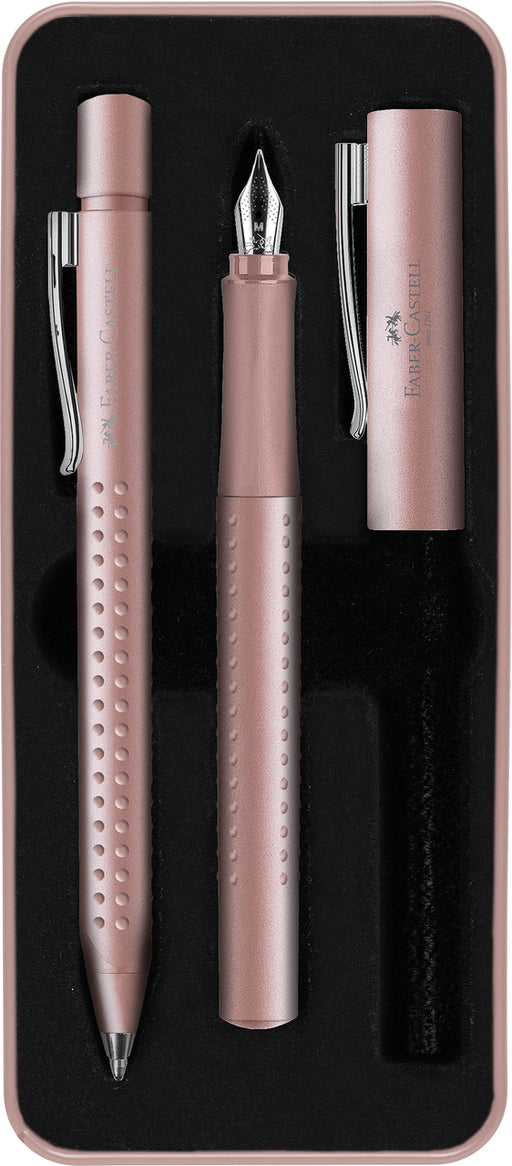 Set Cadou Stilou și Pix Grip 2011 Rose Faber-Castell