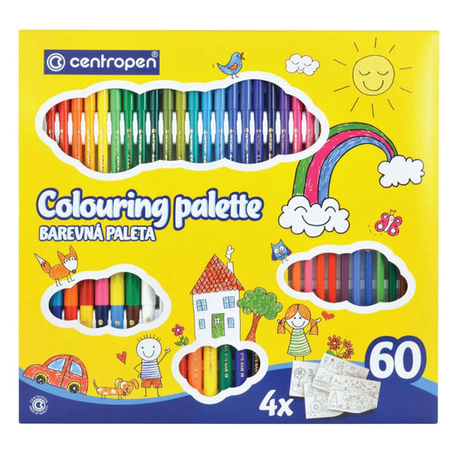 Set Colorat Colouring Palette Kids 60 Piese Centropen