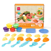 Set Creativ Plastilină cu 19 Accesorii Fructe și Legume Deli