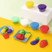 Set Creativ Plastilină cu 19 Accesorii Fructe și Legume Deli