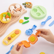 Set Creativ Plastilină cu 19 Accesorii Fructe și Legume Deli