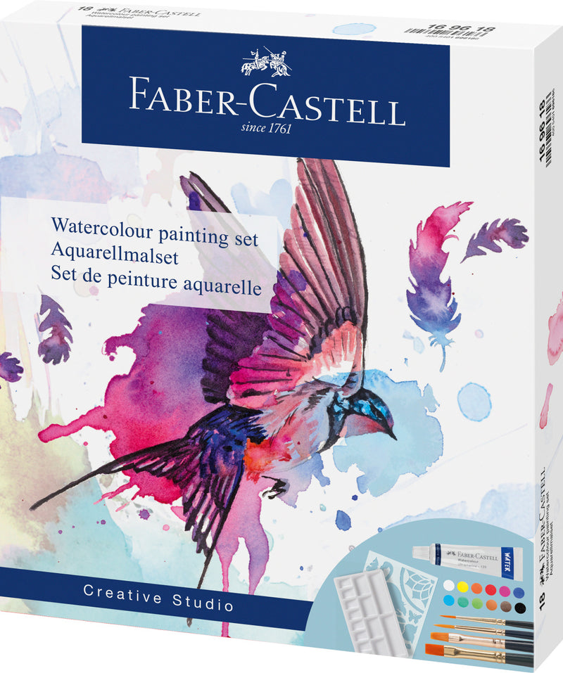 Set Creativ Tempera Acuarelă 18 Piese Faber-Castell