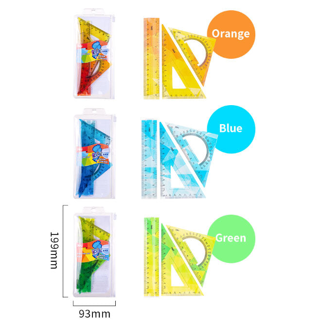 Set Geometrie Flexibil Color 3 Piese Deli
