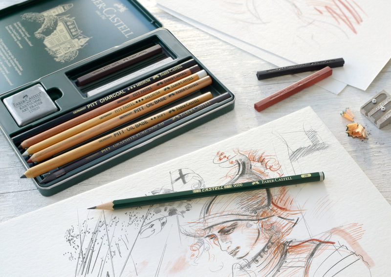 Set Pitt Monochrome 12 buc Faber-Castell