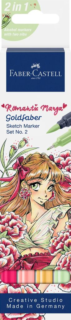 Set 4 Sketch Markere Goldfaber Romantic Manga No.2 Faber-Castell