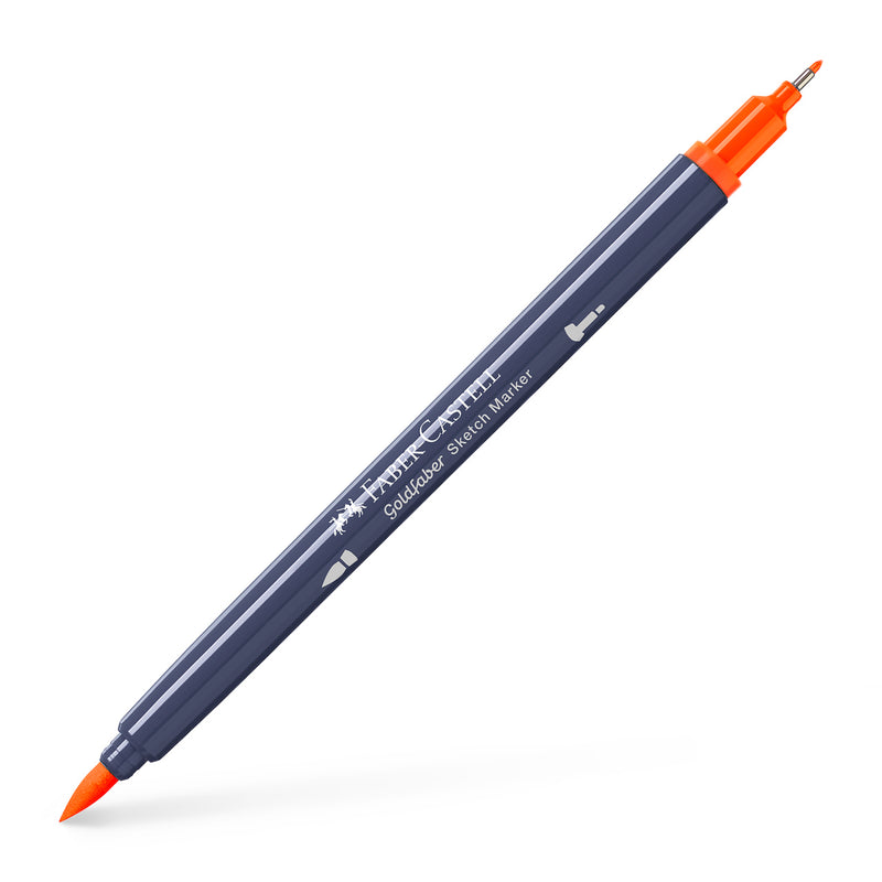 Sketch Marker 2 Capete Goldfaber Faber-Castell Portocaliu Cadmium Închis 115
