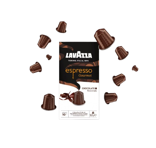 Capsule Cafea Espresso Gourmet Chocolate Aluminiu Compatibile Nespresso 10 Buc Lavazza