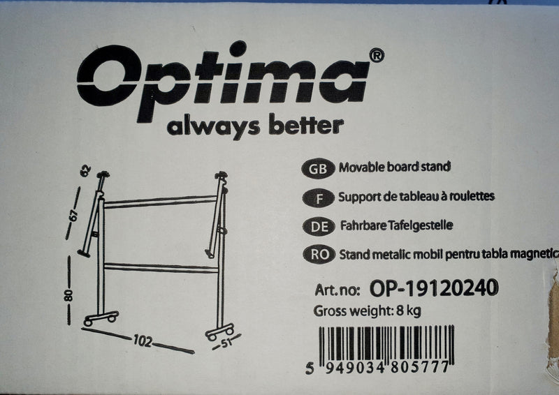 Stand Metalic pentru Panouri pe Rotile 90 x 120 cm - 120 x 240 cm Optima