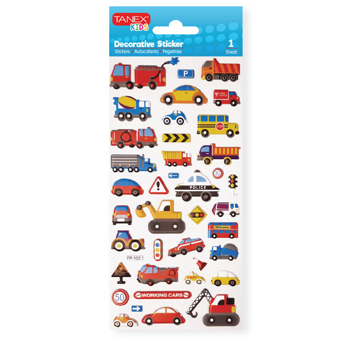 Stickere Puffy Cars TNX-25134 Tanex
