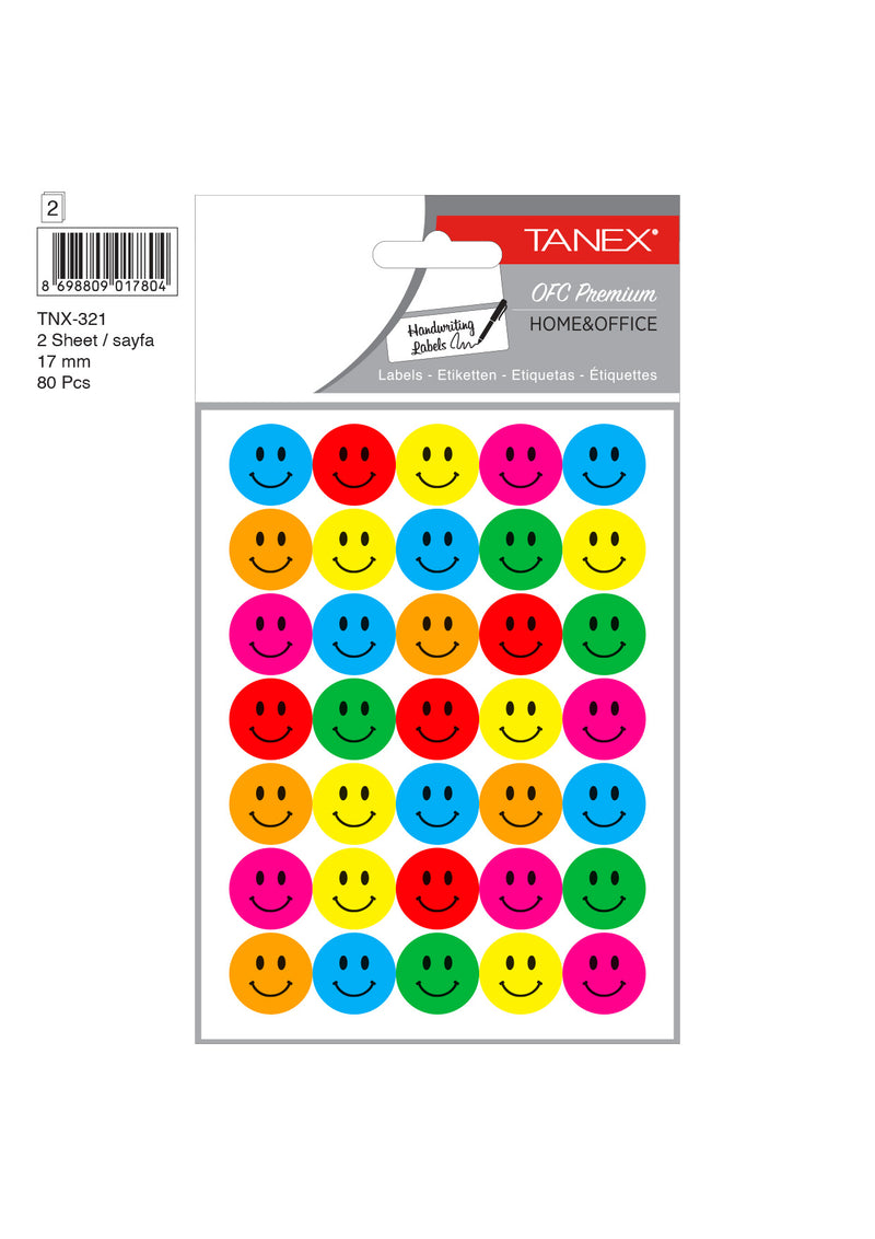 Stickere Smiley Asortate 2/set Tanex