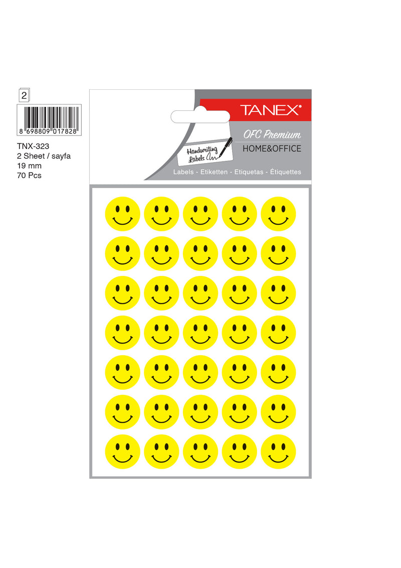 Stickere Smiley Galben 2/set Tanex