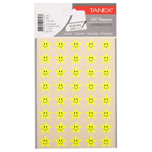 Stickere Smiley Stars 80/set Tanex Galben
