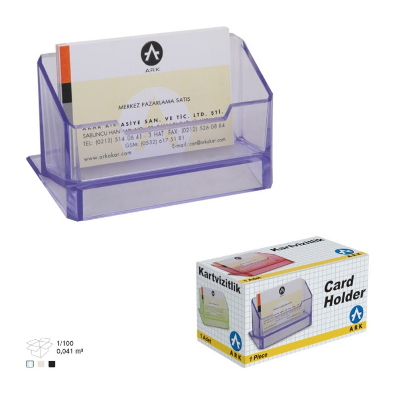 Suport cărți de vizită ARK 1384 din plastic transparent