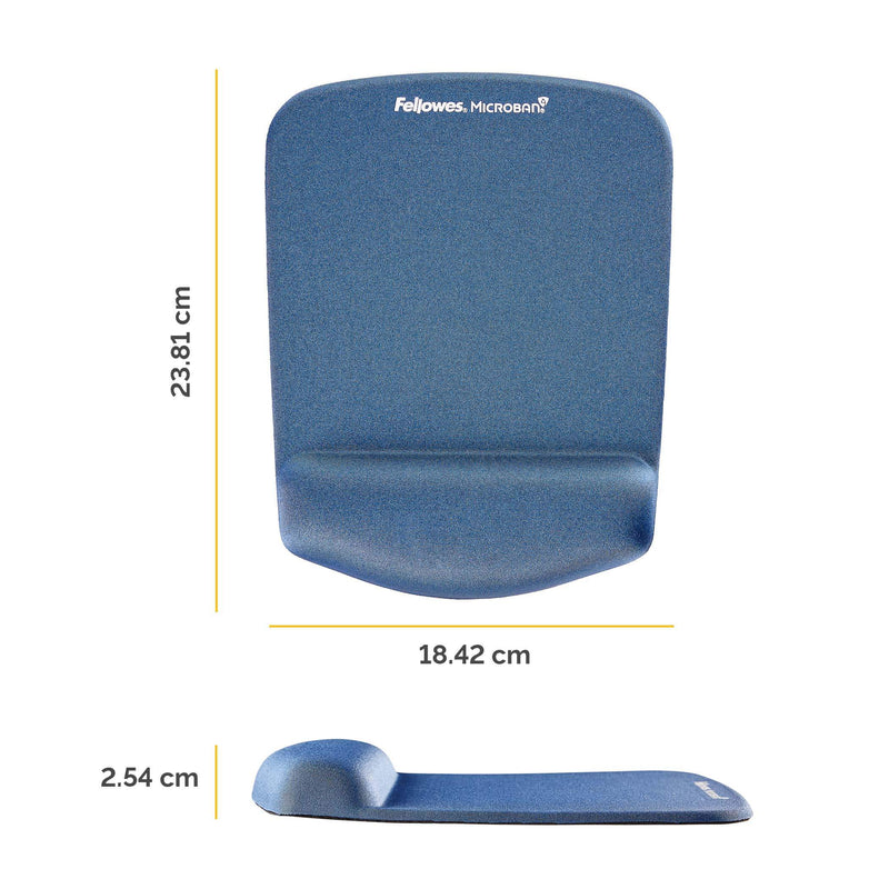 Mouse Pad cu Suport pentru Încheietură PlushTouch Albastru Fellowes